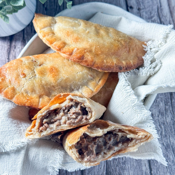 Cheesesteak Handpie | Chipped steak, onion & American cheese | GF