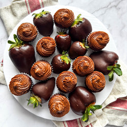 Choc Cupcakes with Choc Covered Strawberries | GF | Preorder for 2/12/26